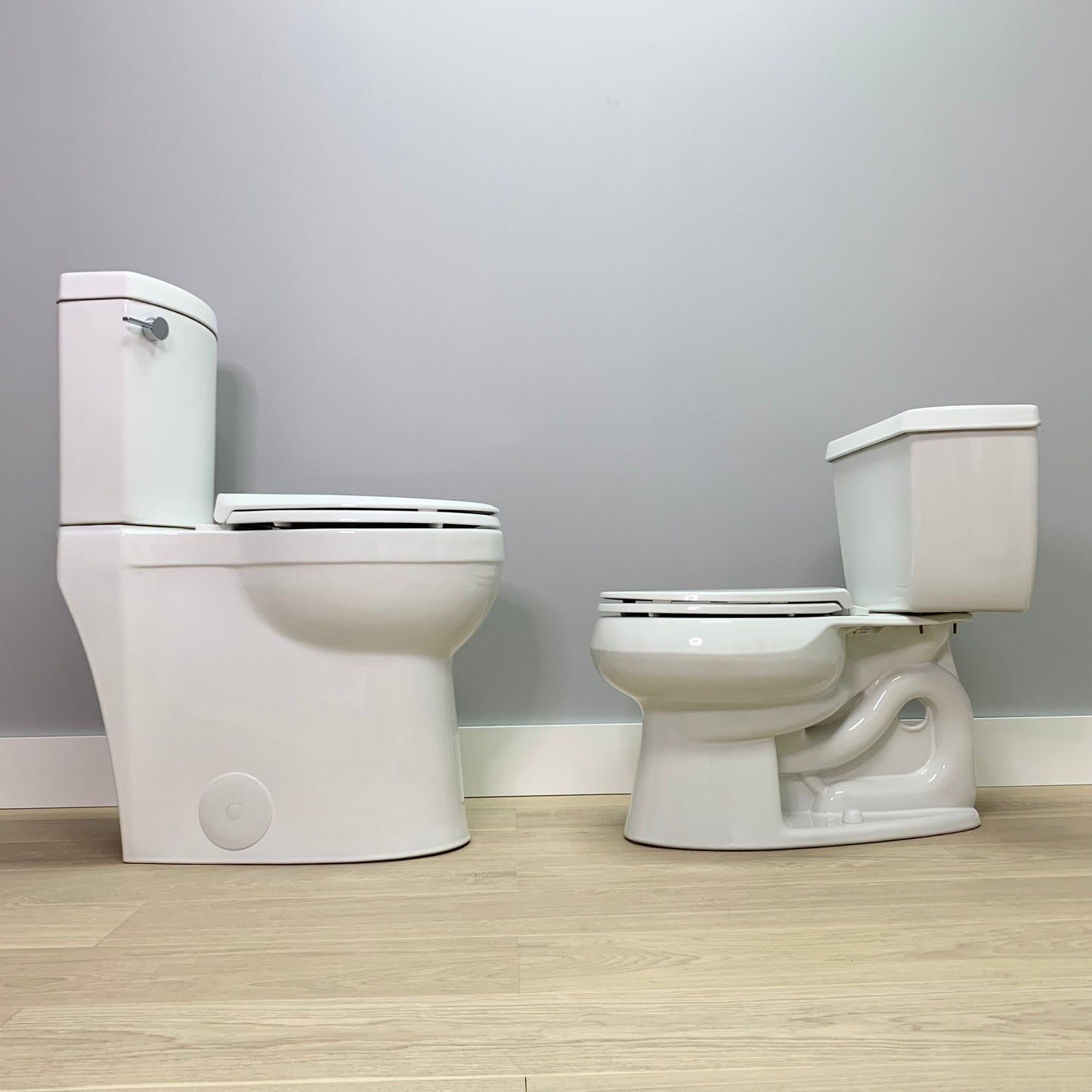 Toilet: TOWER. Skirted Concealed Trapway Extra Tall 20-21 inches Elongated