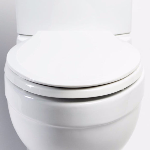Elongated toilet seat, slow-close. White (shipping included)