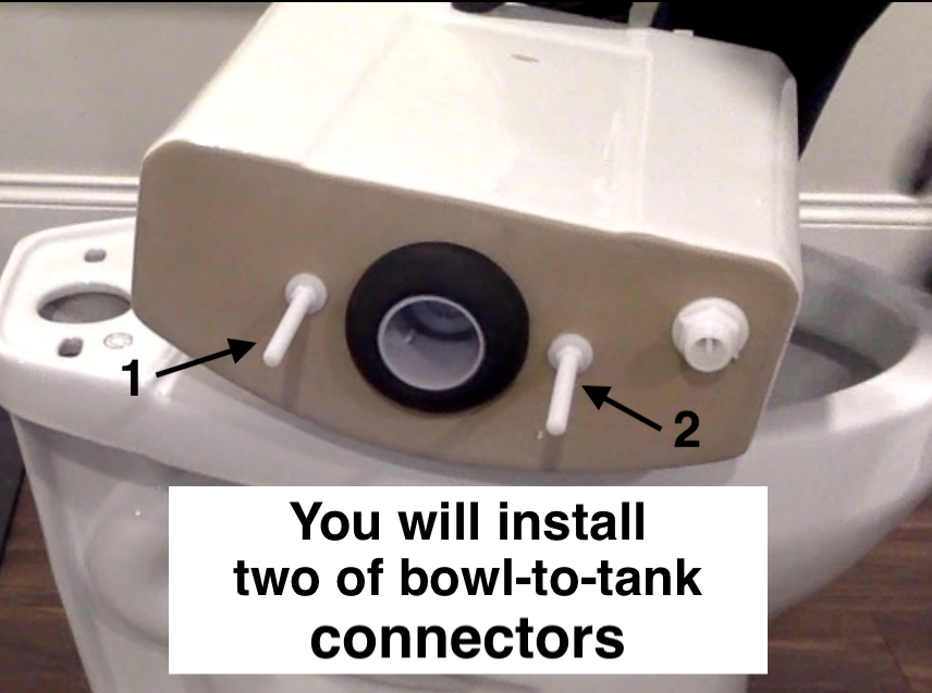 Toilet tank to bowl connectors