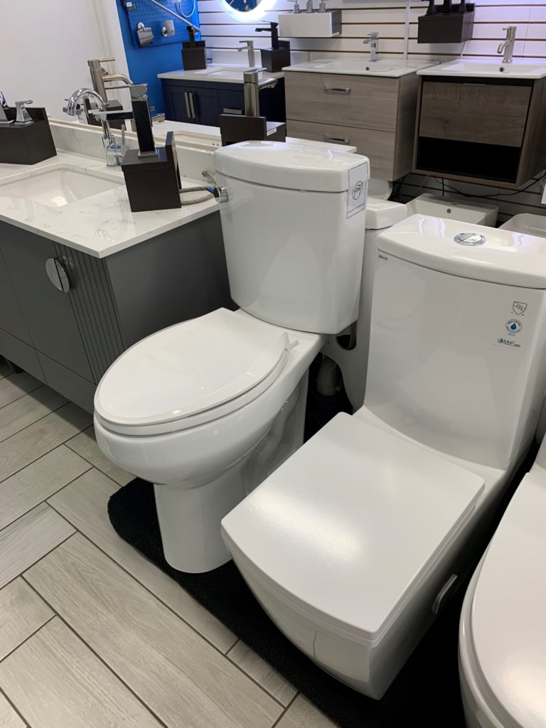 Tall Toilet now displayed the iconic Miami showroom - Tall by Convenient Height Co. | Bathrooms ADA | Tall Commode