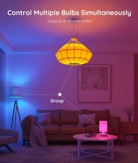 Light up your bedroom, kitchen, and more with these color-changing smart bulbs. With automated timers, Alexa & Google Assistant control, and group sync, you can easily manage multiple bulbs.