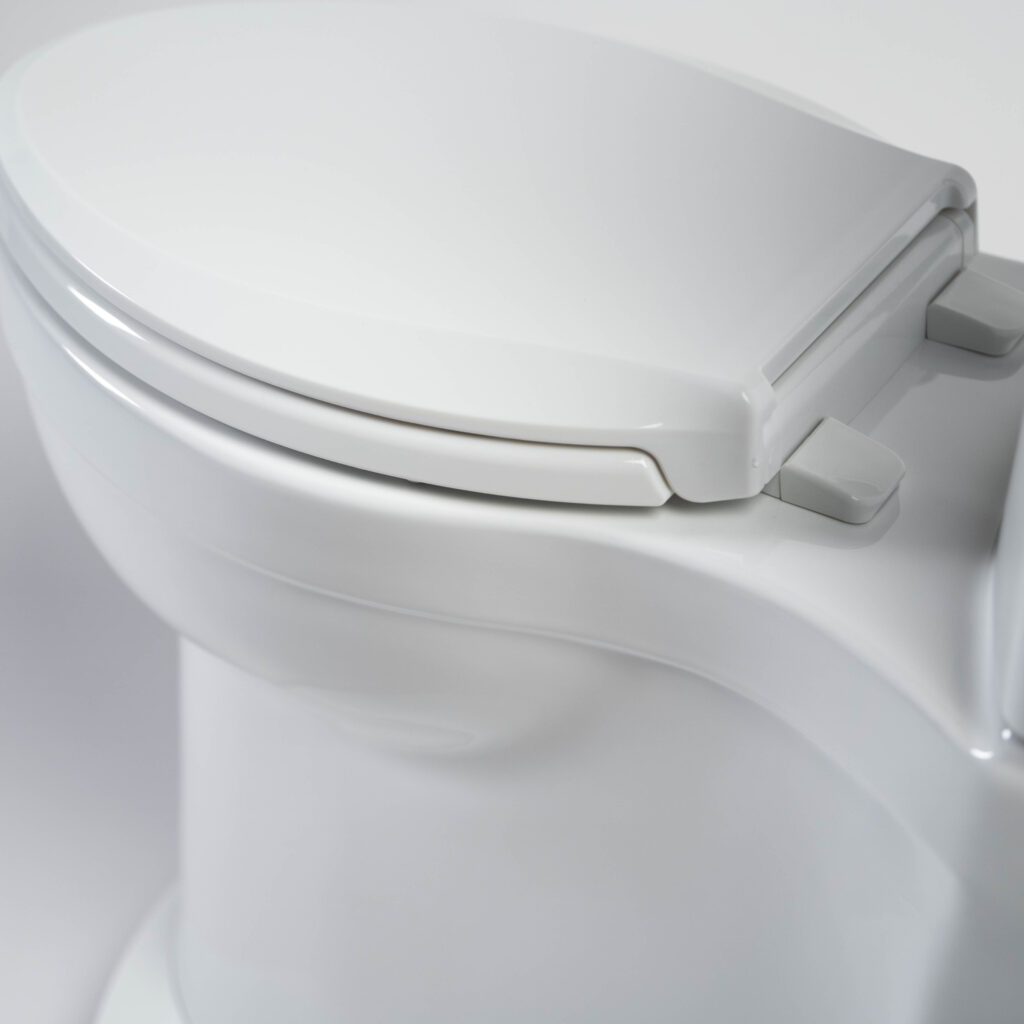 Tower tall toilet bowl concealed trap way skirted