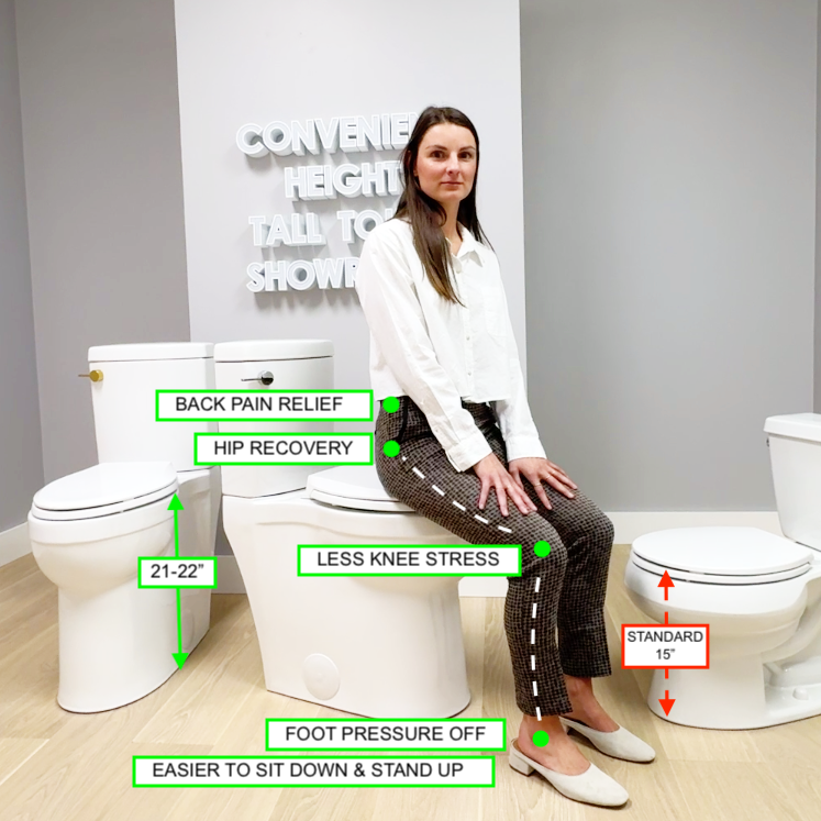 The advantages of a tall toilet for ladies extend beyond ease of use. For one, they promote better posture.