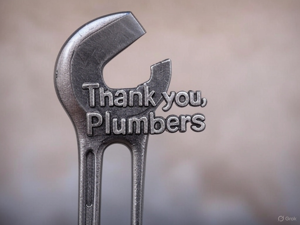 thank you plumbers